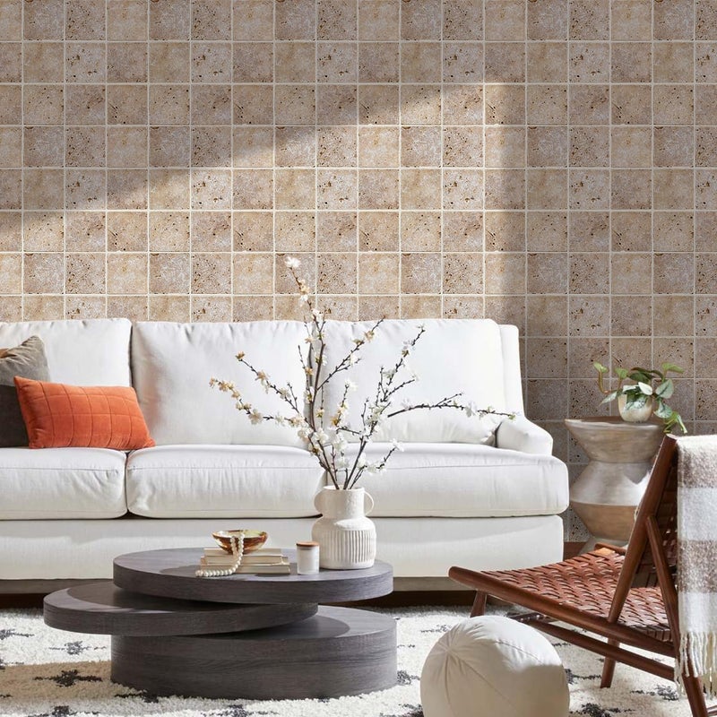 COMSTICKC 3D Faux Stone Peel and Stick Wall Panel, 10 Pcs 12"X12" Ultra-Light Thin PVC Stone Self Adhesive Fake Brick Wallpaper Backsplash for Interior Wall Decor - Image 5